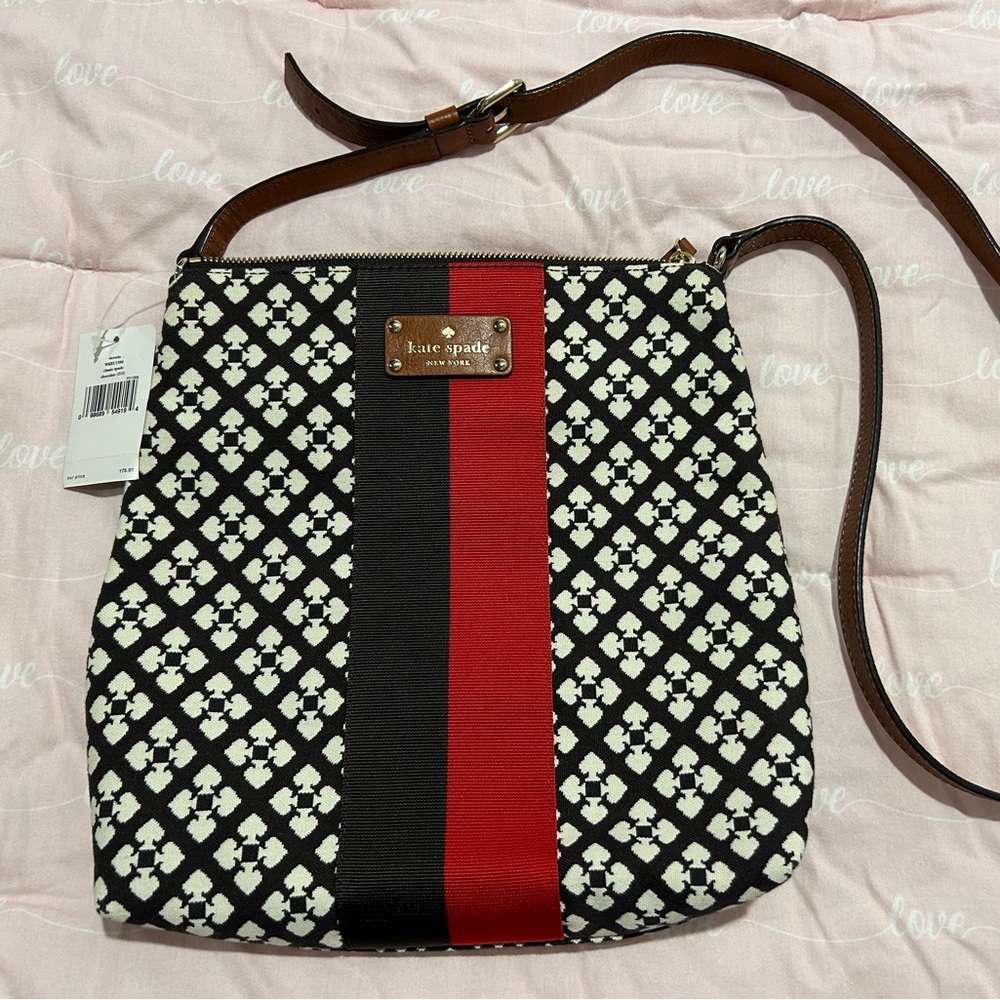 Kate Spade Classic Spade Victoria Crossbody Bag Chocolate Brown # WKRU1506 NWT